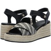 image:imageKarl Lagerfeld Paris Womens Celest Ankle Strap Wedge Espadrille SandalBlackCream