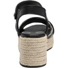 image:imageKarl Lagerfeld Paris Womens Celest Ankle Strap Wedge Espadrille SandalBlackCream