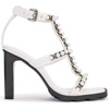 image:imageKarl Lagerfeld Paris Womens Midge Tstrap Studded Heel SandalBright White