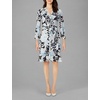 image:imageKarl Lagerfeld Paris Womens VNeck Ruffle DressHeritage Blue Multi