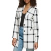 image:imageKarl Lagerfeld Paris Womens Windowpane Long Sleeve Soft JacketSport JacketSoft White Black