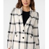 image:imageKarl Lagerfeld Paris Womens Windowpane Long Sleeve Soft JacketSport JacketSoft White Black