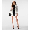 image:imageKarl Lagerfeld Paris Womens Windowpane Long Sleeve Soft JacketSport JacketSoft White Black