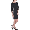 image:imageKarl Lagerfeld Womens 34 Sleeve Scuba Crepe Wear to Work Midi DressBlackSoft White