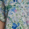 image:imageKarl Lagerfeld Womens 34 Sleeve VNeck Whimsy Print BlouseSky Blue Multi