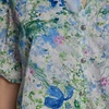 image:imageKarl Lagerfeld Womens 34 Sleeve VNeck Whimsy Print BlouseSky Blue Multi