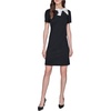 image:imageKarl Lagerfeld Womens Aline Crew Neck Scuba Crepe DressBlack  Soft White