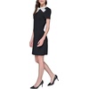 image:imageKarl Lagerfeld Womens Aline Crew Neck Scuba Crepe DressBlack  Soft White