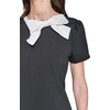 image:imageKarl Lagerfeld Womens Aline Crew Neck Scuba Crepe DressBlack  Soft White