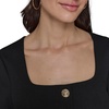 image:imageKarl Lagerfeld Womens Belted Buttons Down Front Scuba Crepe DressBlack  Soft White