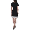 image:imageKarl Lagerfeld Womens Belted Buttons Down Front Scuba Crepe DressBlack  Soft White