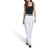 image:imageKarl Lagerfeld Womens Belted Pant with Contrast DesignSoft White