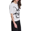 image:imageKarl Lagerfeld Womens Bow Details Short Sleeve Black and White SweaterSoft White