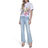 image:imageKarl Lagerfeld Womens Bright Florals Bold Graphic Color Pop BlouseWhite