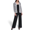 image:imageKarl Lagerfeld Womens Cardigan Button Front Stripe SweaterSoft WhiteBlack