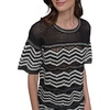 image:imageKarl Lagerfeld Womens Chevron Sweater Knit TShirt DressBlackSoft White