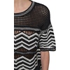 image:imageKarl Lagerfeld Womens Chevron Sweater Knit TShirt DressBlackSoft White