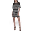 image:imageKarl Lagerfeld Womens Chevron Sweater Knit TShirt DressBlackSoft White