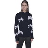 image:imageKarl Lagerfeld Womens Cold Weather Mock Neck Essential Soft SweaterBlackSoft White