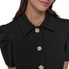 image:imageKarl Lagerfeld Womens Collared Short Puffed Sleeve Above the Knee Sheath DressBlack