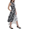image:imageKarl Lagerfeld Womens Collared Sleeveless Fun Midi DressBlackSoft White MultiSoft White Black Multi