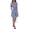 image:imageKarl Lagerfeld Womens Collared Stripe ShirtdressBright Sapphire Soft White Multi