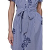 image:imageKarl Lagerfeld Womens Collared Stripe ShirtdressBright Sapphire Soft White Multi