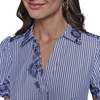 image:imageKarl Lagerfeld Womens Collared Stripe ShirtdressBright Sapphire Soft White Multi