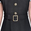 image:imageKarl Lagerfeld Womens Contrast Collar and Sleeve Trim Midi DressBlack  Soft White