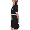 image:imageKarl Lagerfeld Womens Contrasting Colors Knit Buttons Aline DressBlackSoft White