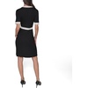 image:imageKarl Lagerfeld Womens Contrasting Colors Knit Buttons Aline DressBlackSoft White