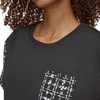 image:imageKarl Lagerfeld Womens Cropped Tweed Detail TopBlack
