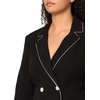 image:imageKarl Lagerfeld Womens Embellished Trim Long Sleeve Split Cuff Blazer DressBlack