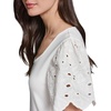 image:imageKarl Lagerfeld Womens Eyelet Sleeves Dainty BlouseSoft White