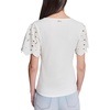 image:imageKarl Lagerfeld Womens Eyelet Sleeves Dainty BlouseSoft White