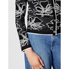 image:imageKarl Lagerfeld Womens Floral Detail Iconic Cardigan SweaterBlackSoft White