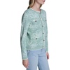 image:imageKarl Lagerfeld Womens Floral Detail Iconic Cardigan SweaterFresh MintSoft White