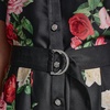 image:imageKarl Lagerfeld Womens Floral Printed DRing Belt Summer Fashion DressBlack Multi
