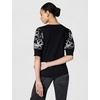 image:imageKarl Lagerfeld Womens Floral Short Sleeve SweaterBlack