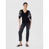 image:imageKarl Lagerfeld Womens Floral Short Sleeve SweaterBlack