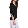 image:imageKarl Lagerfeld Womens Flower Detail VNeck SweaterBlack