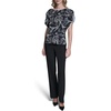 image:imageKarl Lagerfeld Womens Flutter Short Sleeve Printed BlouseBlackBisque Multi