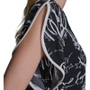 image:imageKarl Lagerfeld Womens Flutter Short Sleeve Printed BlouseBlackBisque Multi