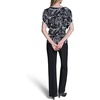image:imageKarl Lagerfeld Womens Flutter Short Sleeve Printed BlouseBlackBisque Multi