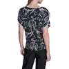 image:imageKarl Lagerfeld Womens Flutter Short Sleeve Printed BlouseBlackBisque Multi