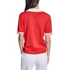 image:imageKarl Lagerfeld Womens Johnny Collar VNeck Rosette Button SweaterApple RedSoft White