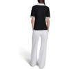 image:imageKarl Lagerfeld Womens Johnny Collar VNeck Rosette Button SweaterBlackSoft White