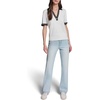 image:imageKarl Lagerfeld Womens Johnny Collar VNeck Rosette Button SweaterSoft WhiteBlack