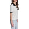 image:imageKarl Lagerfeld Womens Johnny Collar VNeck Rosette Button SweaterSoft WhiteBlack