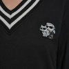 image:imageKarl Lagerfeld Womens Karl and Choupette Patches Iconic Varsity BlouseBlack